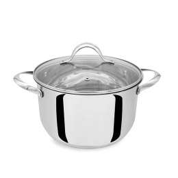 Garnek stalowy z pokrywką na indukcję gaz 18cm 2.5L MAESTRO MR-3519-18