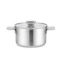 Garnek stalowy z pokrywką na indukcję gaz 18cm 2.5L MAESTRO MR-3521-18