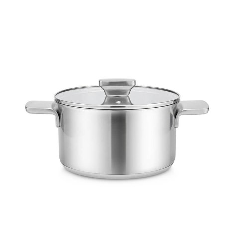 Garnek stalowy z pokrywką na indukcję gaz 18cm 2.5L MAESTRO MR-3521-18
