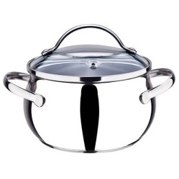 Garnek stalowy z pokrywką na indukcję gaz 18cm 3.0L MAESTRO MR-3516-18