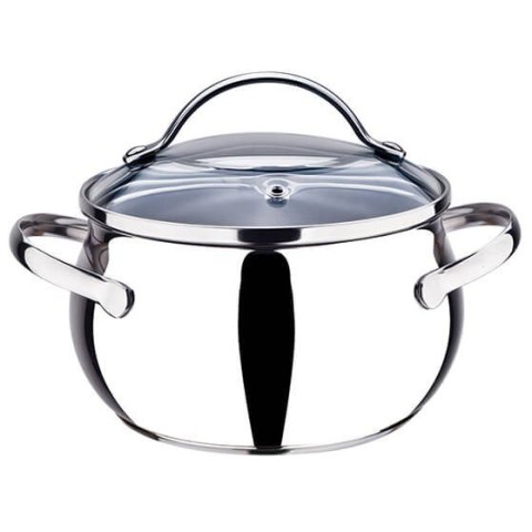 Garnek stalowy z pokrywką na indukcję gaz 18cm 3.0L MAESTRO MR-3516-18
