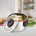 Garnek stalowy z pokrywką na indukcję gaz 20cm 3.2L MAESTRO MR-3530-20