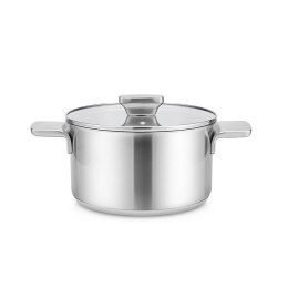 Garnek stalowy z pokrywką na indukcję gaz 20cm 3.4L MAESTRO MR-3521-20
