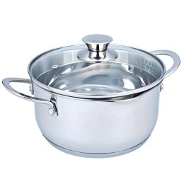 Garnek stalowy z pokrywką na indukcję gaz 24cm 5.0L MAESTRO MR-3510-24