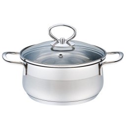 Garnek stalowy z pokrywką na indukcję gaz duży 28cm 8.6L MAESTRO MR-3508-28