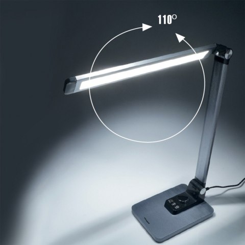 Lampka biurkowa nocna LED na biurko regulacja jasności dotykowa srebrna TIROSS TS-2240