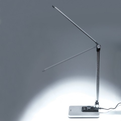 Lampka biurkowa nocna LED na biurko regulacja jasności dotykowa srebrna TIROSS TS-2240