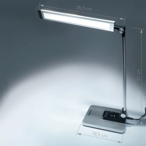 Lampka biurkowa nocna LED na biurko regulacja jasności dotykowa srebrna TIROSS TS-2240