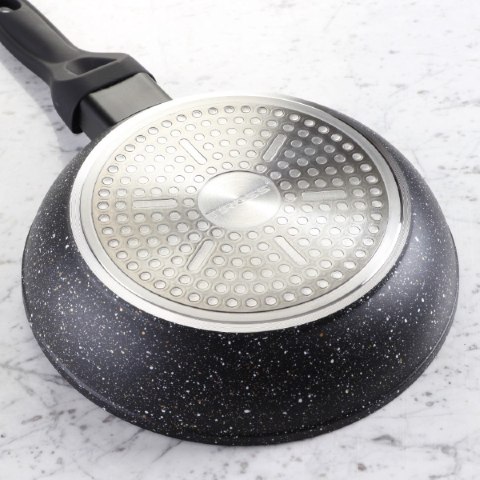 Patelnia marmurowa z pokrywką 20cm na gaz INDUKCJA nieprzywierająca TIROSS TS-1253P
