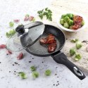 Patelnia marmurowa z pokrywką 24cm na gaz INDUKCJA nieprzywierająca TIROSS TS-1254P