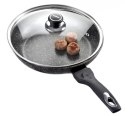 Patelnia marmurowa z pokrywką 26cm na gaz INDUKCJA nieprzywierająca TIROSS TS-1255P