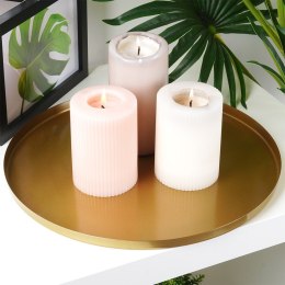 Podstawka pod kompozycje dekoracyjne świece metalowa złota 30cm VILDE 568092