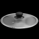 Pokrywka szklana do garnków z gałką i metalowym rantem Ø16cm BRUNBESTE BB-5523
