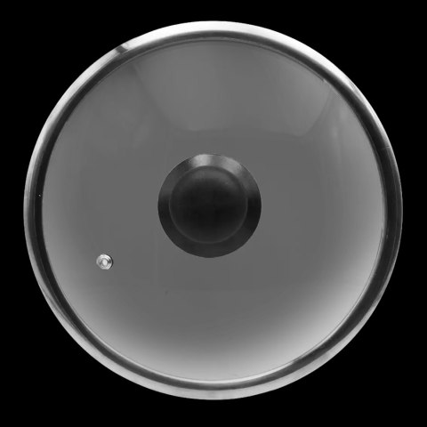 Pokrywka szklana do garnków z gałką i metalowym rantem Ø22cm BRUNBESTE BB-5526