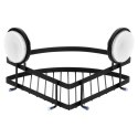 Półka pod prysznic do łazienki łazienkowa metalowa czarna na przyssawki narożna 24x18x12.5cm BATHROOM SOLUTIONS 567047