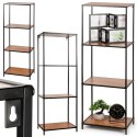Regał metalowy czarny 46x30x130cm TRENDS4YOU 568100