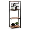 Regał metalowy czarny 46x30x130cm TRENDS4YOU 568100