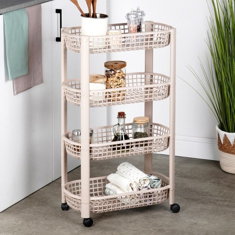 Regał na kółkach 4-poziomowy 46.5x26x79cm EXCELLENT HOUSEWARE 568120