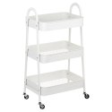 Regał na kółkach metalowy biały 3-poziomowy 44x31.5x78.5cm STORAGE SOLUTIONS 568114