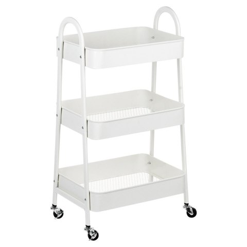 Regał na kółkach metalowy biały 3-poziomowy 44x31.5x78.5cm STORAGE SOLUTIONS 568114
