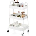 Regał na kółkach metalowy biały 3-poziomowy 44x31.5x78.5cm STORAGE SOLUTIONS 568114