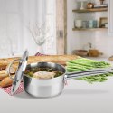 Rondel stalowy z pokrywką na indukcję gaz 16cm 1.5L MAESTRO MR-3511-16S