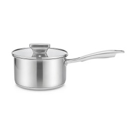 Rondel stalowy z pokrywką na indukcję gaz 16cm 1.7L MAESTRO MR-3521-16S