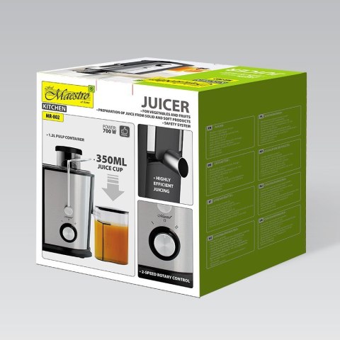 Sokowirówka do warzyw i owoców 700W srebrna MAESTRO MR-802