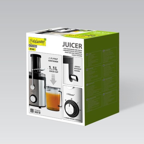 Sokowirówka do warzyw i owoców mocna 900W srebrna MAESTRO MR-805