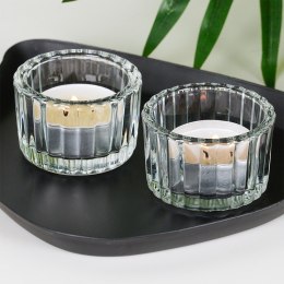 Świecznik szklany na świeczki tealight 5.7cm 2 sztuki HOME STYLING COLLECTION 568095