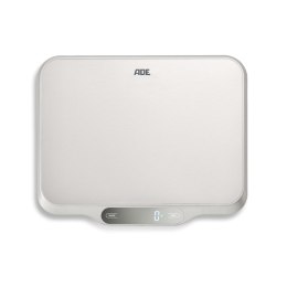 Duża waga kuchenna, do 15 kg, 31 x 26,5 cm, szczotkowana stal nierdzewna