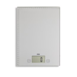 Elektroniczna waga biurowa z miarką, do 20 kg, 21 x 29,7 cm, metaliczna