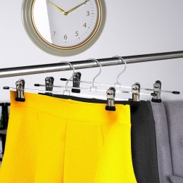 Wieszak na spodnie metalowy z klipsami 3 sztuki STORAGE SOLUTIONS 566022