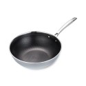 Wok patelnia głęboka 3-warstwowa NON-STICK plaster miodu indukcja 30cm MAESTRO MR-1224-30