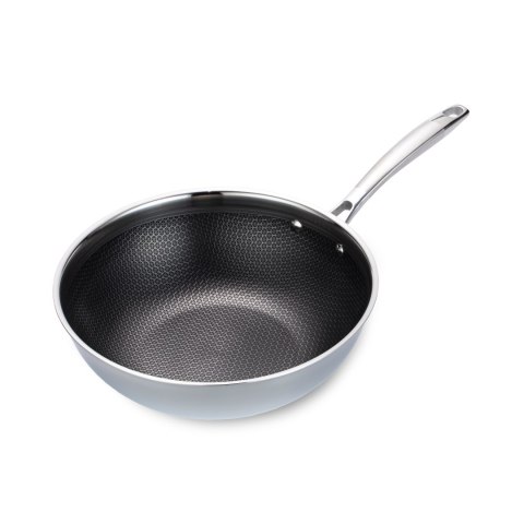 Wok patelnia głęboka 3-warstwowa NON-STICK plaster miodu indukcja 30cm MAESTRO MR-1224-30