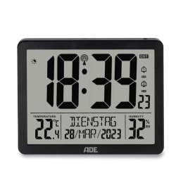 Zegar elektroniczny, z kalendarzem, termometrem, higrometrem i budzikiem, 17,5 x 14 x 2,5 cm