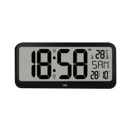 Zegar ścienny elektroniczny, wyświetlacz XXL, z termometrem, budzikiem i kalendarzem, 37 x 17 cm