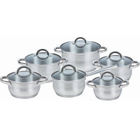 Zestaw garnków garnki komplet 12-ele 2x 1.5L / 2x 2L / 3L / 5L MAESTRO MR-2120-12