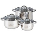 Zestaw garnków garnki komplet 6-ele 1.5L / 3L / 5L MAESTRO MR-2120-6L