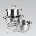 Zestaw garnków garnki komplet 6-ele 1.5L / 3L / 5L MAESTRO MR-2120-6L