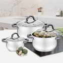 Zestaw garnków garnki komplet 6-ele 1.8L / 2.5L / 3.5L MAESTRO MR-3522-6M-BLACK