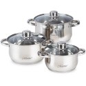 Zestaw garnków garnki komplet 6-ele 2L / 3L / 4L MAESTRO MR-2020-6M
