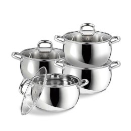 Zestaw garnków garnki komplet 8-ele 2L / 2.8L / 3.8L / 6.4L MAESTRO MR-3515-8