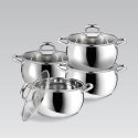 Zestaw garnków garnki komplet 8-ele 2L / 2.8L / 3.8L / 6.4L MAESTRO MR-3515-8