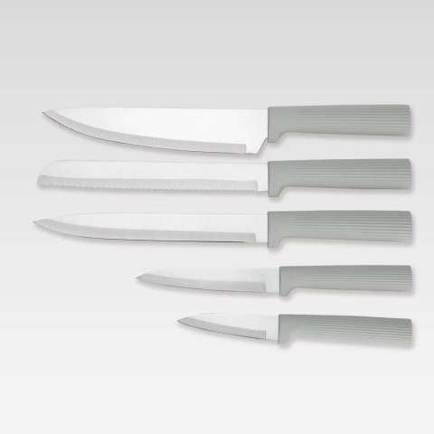 Zestaw noży + desek na podstawce komplet noże kuchenne MAESTRO MR-1412-GREY