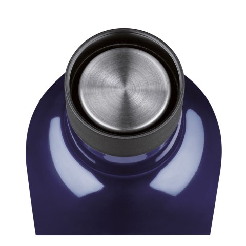 Butelka termiczna, stal nierdzewna, 0,45 l, śred. 7 x 23 cm, ciemnoniebieska