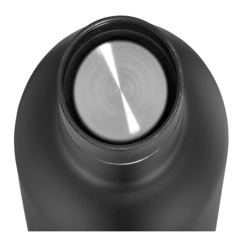 Butelka termiczna, stal nierdzewna, 0,45 l, śred. 7 x 23 cm, czarna