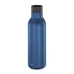 Butelka termiczna, stal nierdzewna, 0,45 l, śred. 7 x 23 cm, niebieska matowa