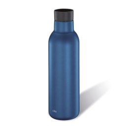 Butelka termiczna, stal nierdzewna, 0,45 l, śred. 7 x 23 cm, niebieska matowa