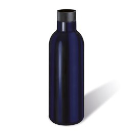 Butelka termiczna, stal nierdzewna, 0,65 l, śred. 8 x 24,5 cm, ciemnoniebieska